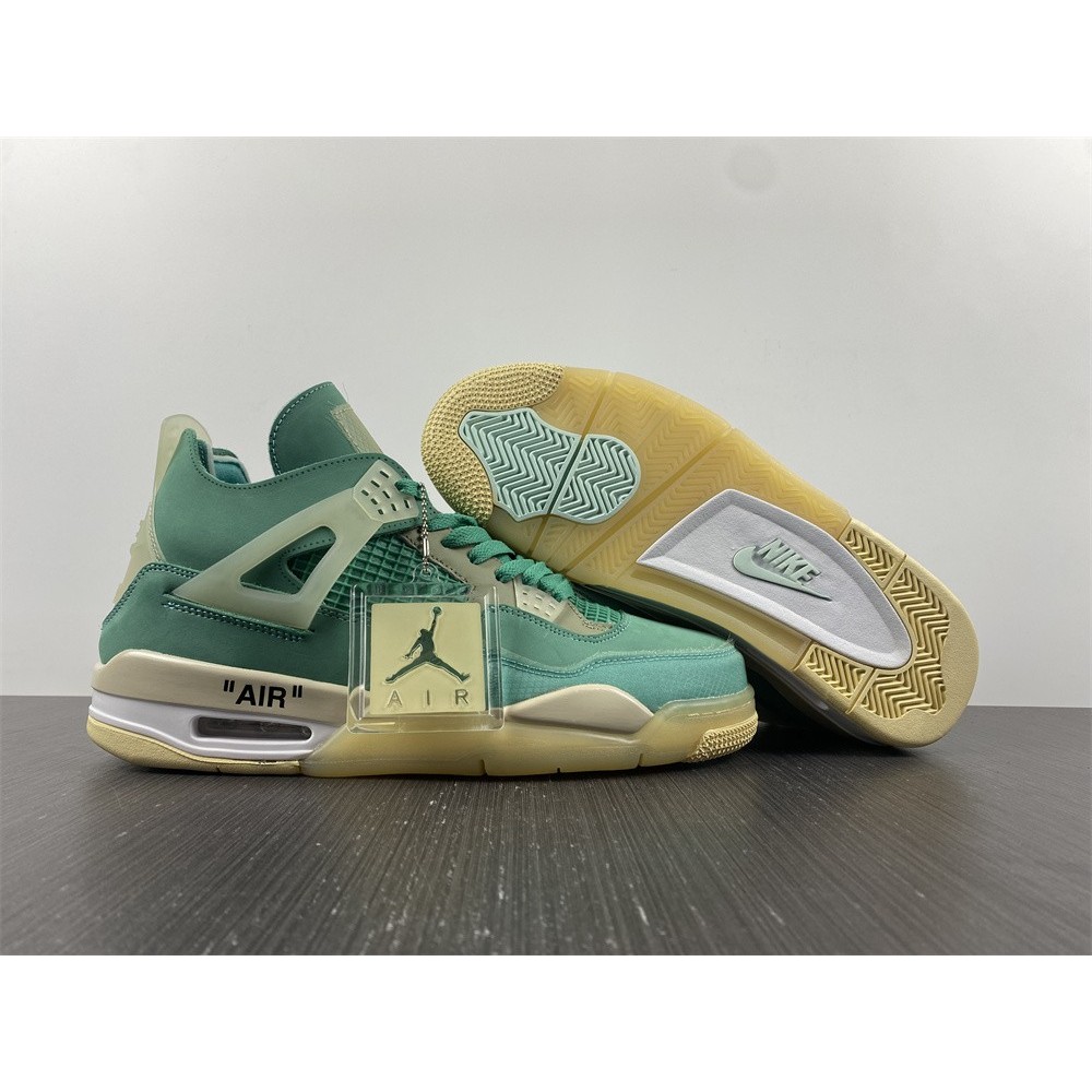 Off White x Air Jordan 4 Sail Neptune Green CV9388-102
