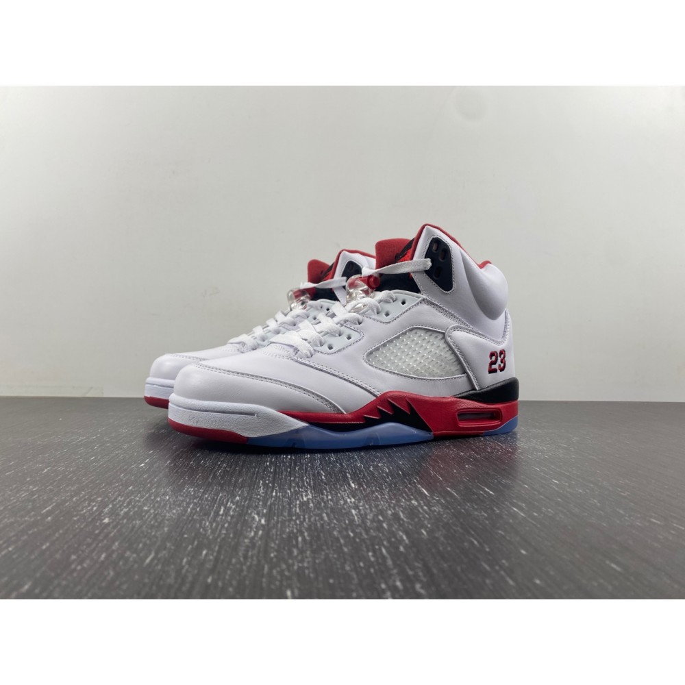 Jordan 5 Retro Fire Red Black Tongue (2013) Men''s 136027-120