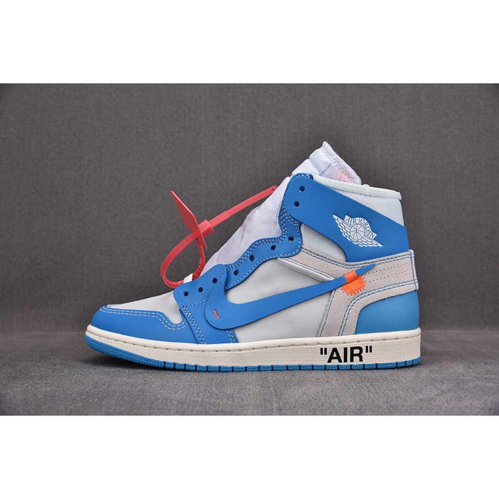 Jordan 1 Retro High Off-White University Blue Men''s AQ0818-148