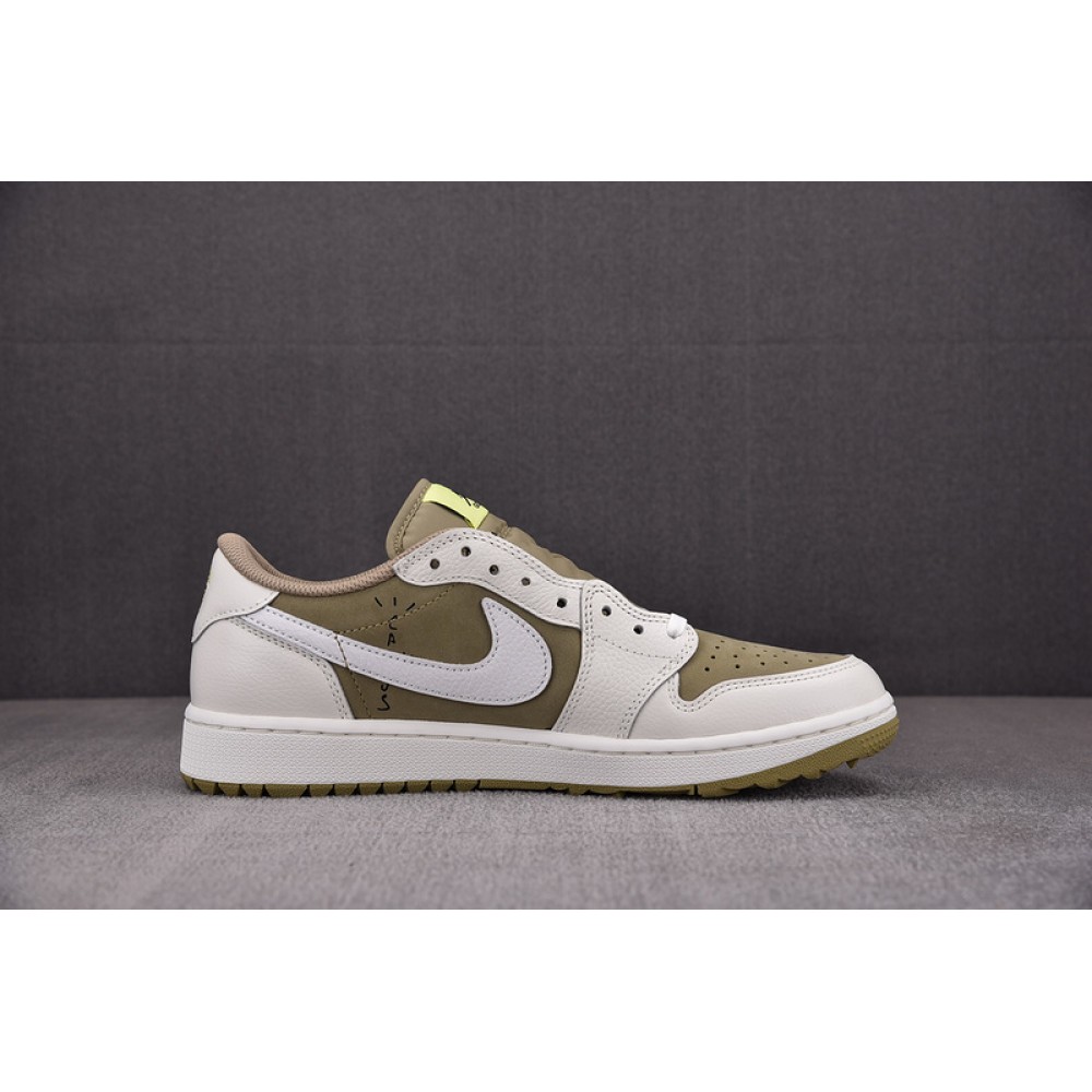 Travis Scott Air Jordan 1 Low Golf Olive FZ3124-200
